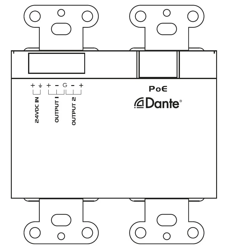 4ch Dante Audio Interface
